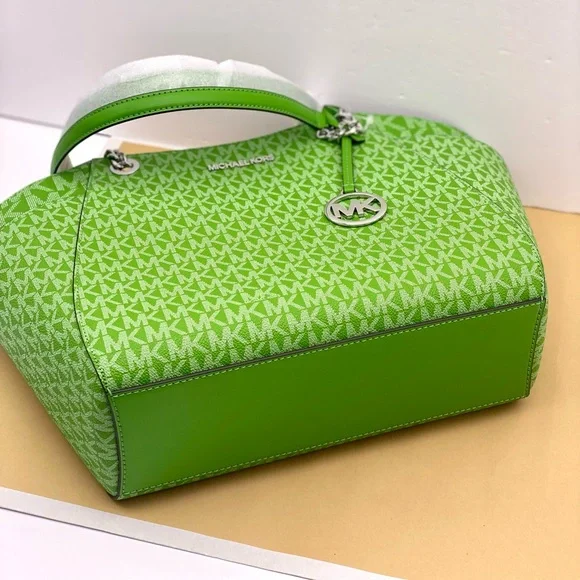 Michael Kors Jet Set Large Signature Logo Shoulder Bag - Picture 11 of 14